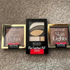 NWT Revlon eye contour and face bronzer (2) makeup palettes Set of 3 items